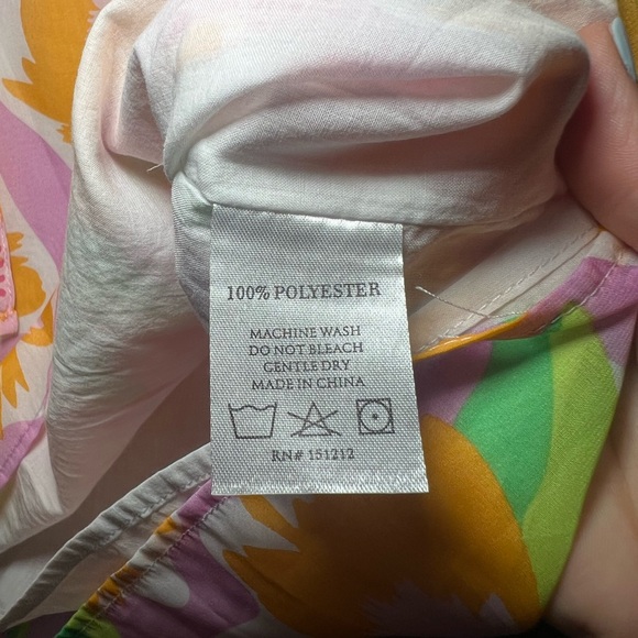 Michelle McDowell Floral Flutter Sleeve Blouse Spring Small - Picture 4 of 4